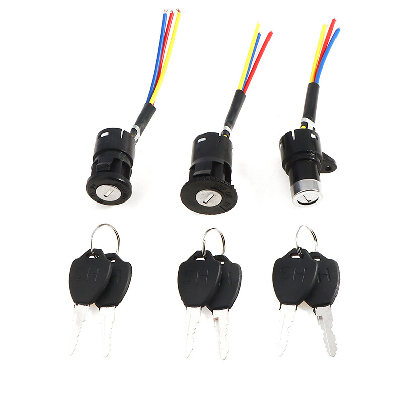 PPBE Universal Ignition Switch Key Power Lock For Electric Bicycle Electric Scooter