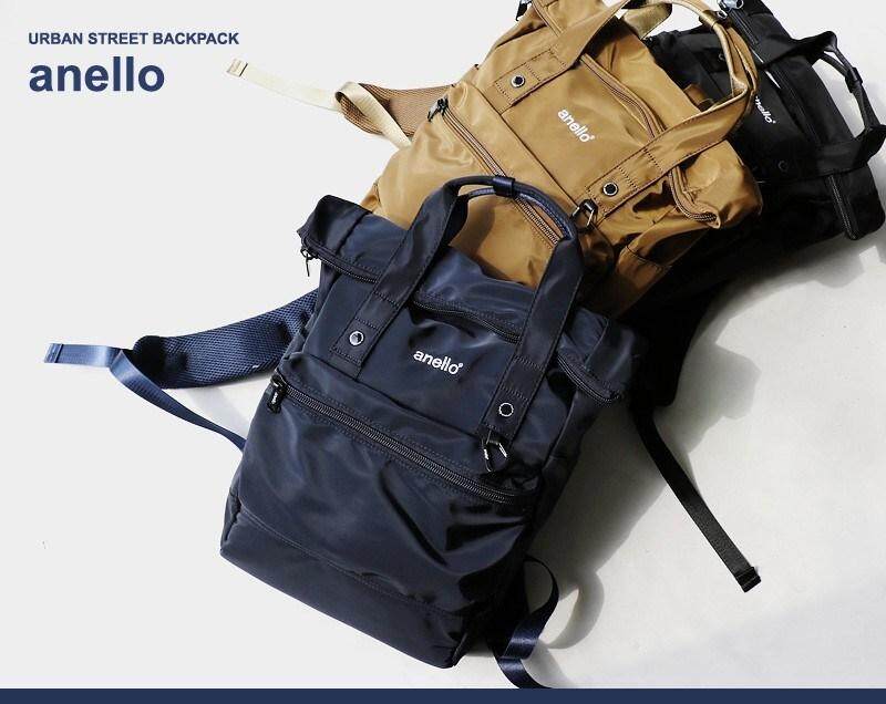 Anello Japan Fashion Urban Street Backpack AT B1681 Laptop Layer Black Navy Blue Lazada