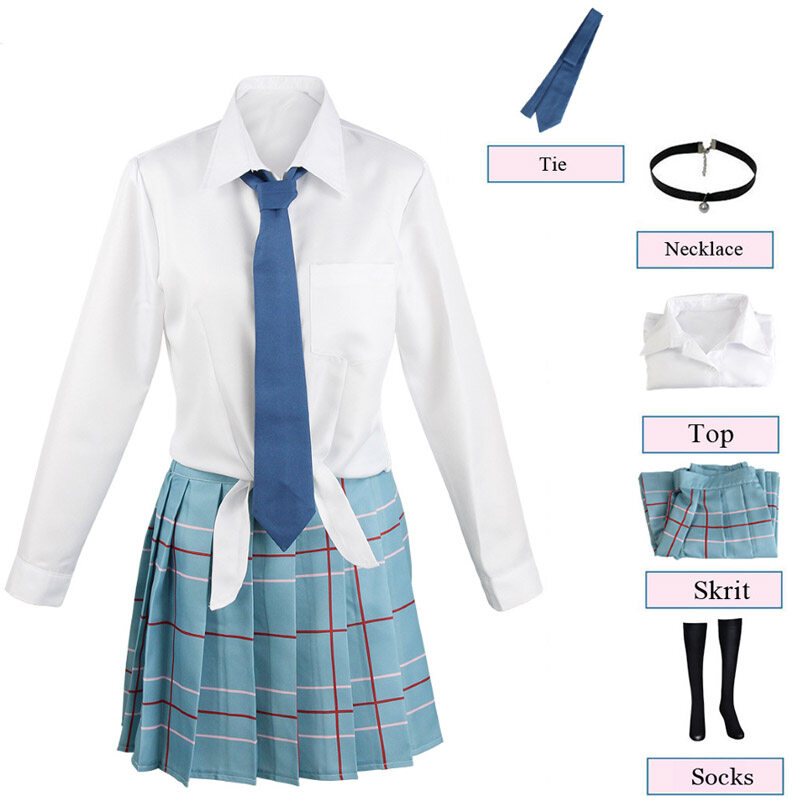 Anime My Dress-Up Darling Marin Kitagawa Cosplay Dress For Adult Women JK Uniform Dress Outfits Japanese Shirt Pleated Skirt School Uniform Sets