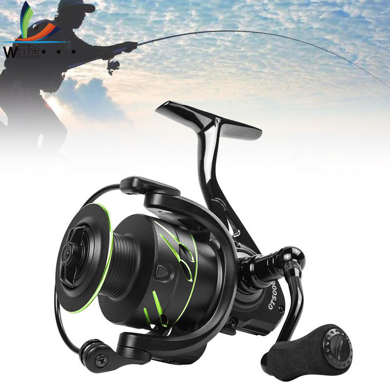 Weihe Spinning Fishing Reel Spool Fishdrops 13+1BB Bearing Saltwater Memancing Rock Lure Sea Carp Fishing Wheel 2000/3000/4000/5000/6000/7000