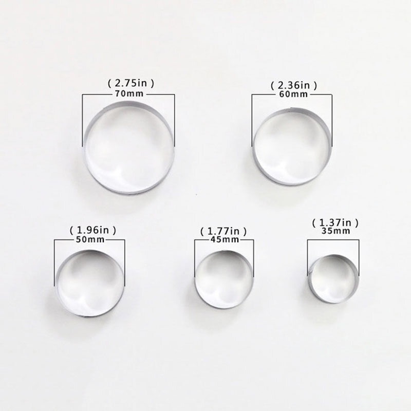 5Pcs/Set Stainless Steel Round Circle Cookie Mold Mousse Cake Ring Baking Pastry Tool Biscuit Cake Mold Fruit Cutter Mould