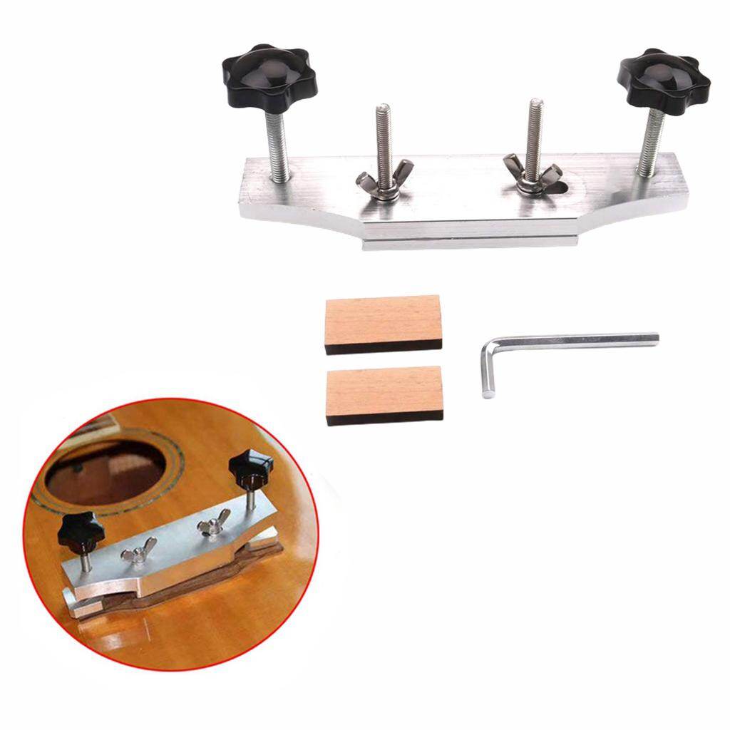 Baoblaze Guitar BRIDGE CLAMP - PARALLEL Bridge Pin Holes Luthier Caul Tool