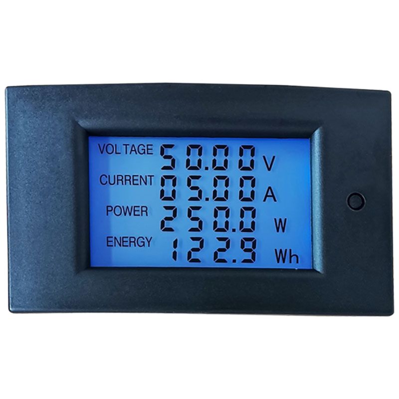 Hot sale dc 7.5-100v 20a 2000w power energy meter wattmeter electrical panel gauge monitor digital display volt kwh watt amp