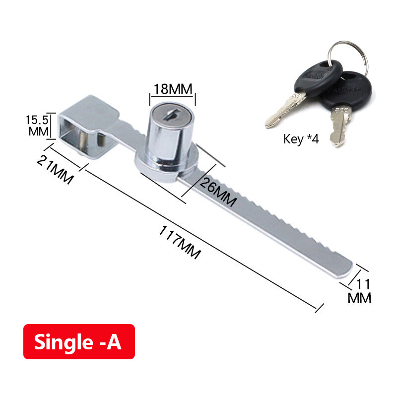 Sliding Glass Door Lock No Drill Display Showcase Counter Double