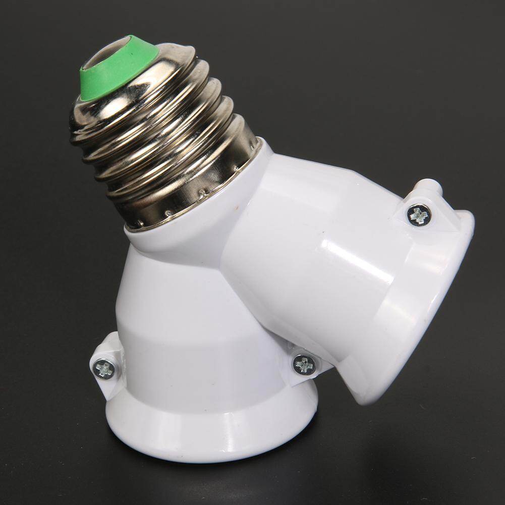 2 in 1 E27 Lamp Socket Splitter Adapter Light Bulb Base Stand Holder