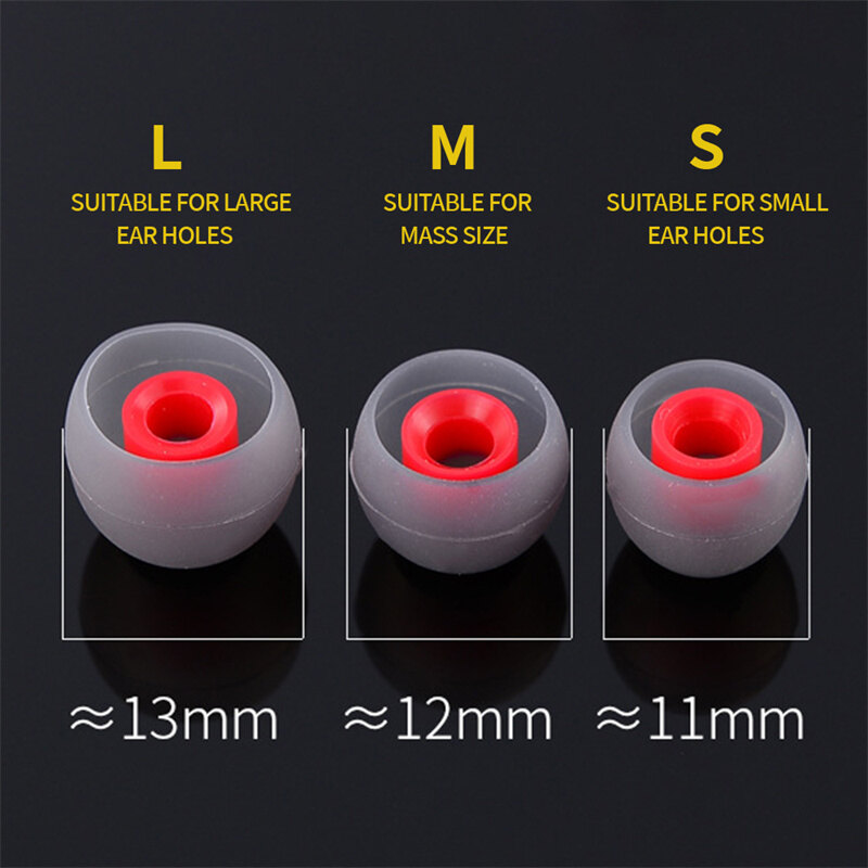 3 cặp Silicone trong tai Tai nghe bao gồm nắp thay thế Earbud lời khuyên nút tai nghe nhét tai Earplug Miếng đệm tai đệm thời trang phổ quát eartips