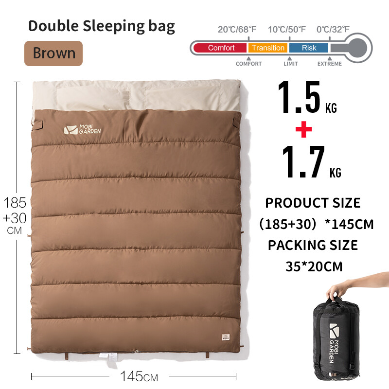 MOBI GARDEN Camping Sleeping Bag Portable Travel Outdoor Hiking Warm Comfortable