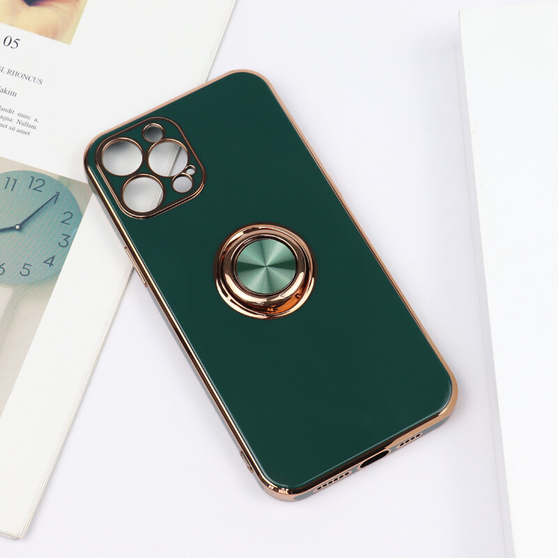 HOCE Luxury Electroplated Ring Phone Case For iPhone 14 13 12 11 Pro Max X XR XS MAX 12 13 Mini 7 8 Plus Soft Shookproof Lens Protector Back Cover