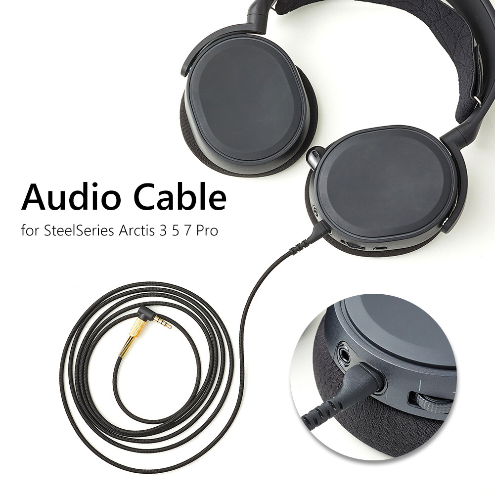 2m Game Headphone Audio Cable Replacement for SteelSeries Arctis 3 5 7 Pro