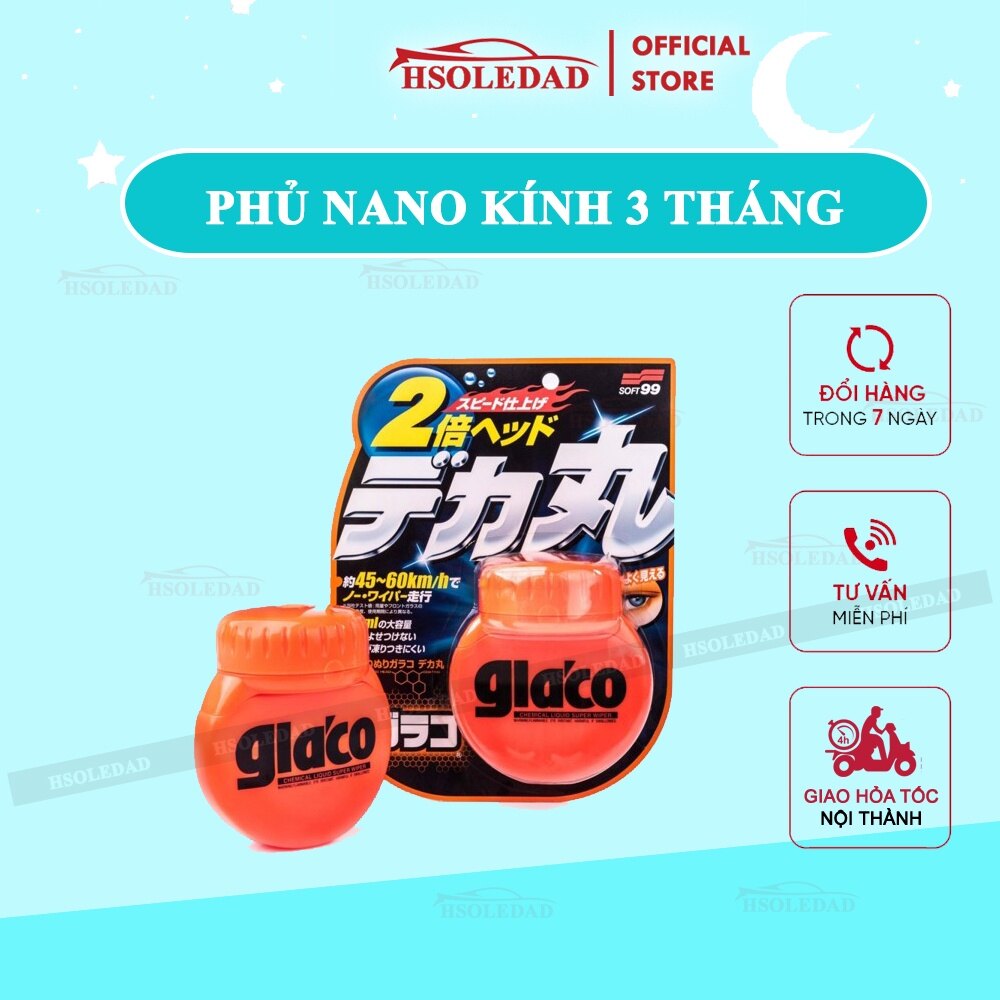 Phủ Nano kính Glaco Roll On Large - Soft99 ( Phủ Nano từ 1 đến 3 tháng )