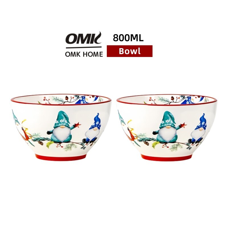 Omk dòng sản phẩm giáng sinh gốm 6 inch Bát 800ml