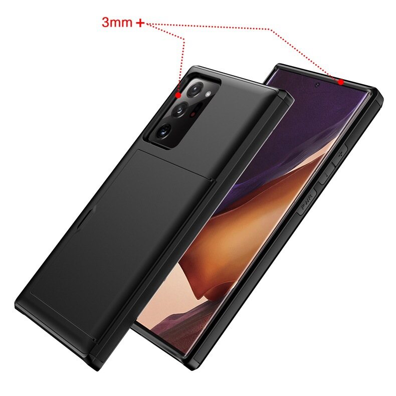 LUOWAN Mobile Phone Cover For Samsung Galaxy Note 20 Ultra/Note 20/Note 10/Note 8 Case Sliding Phone Cover 2-in-1 Anti-fall Phone Protective Cover Could Hold Cards