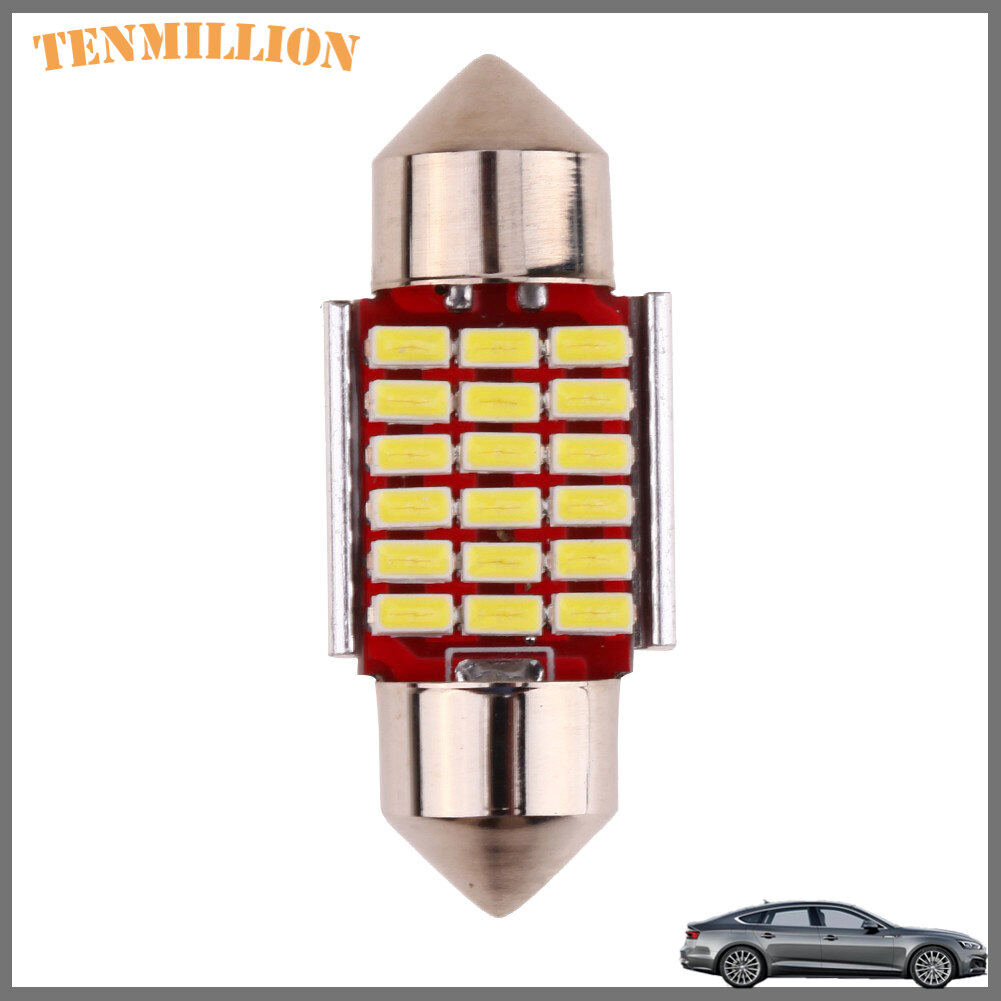 18smd double pointed super bright car 3014 led decoding reading light lamp bulb