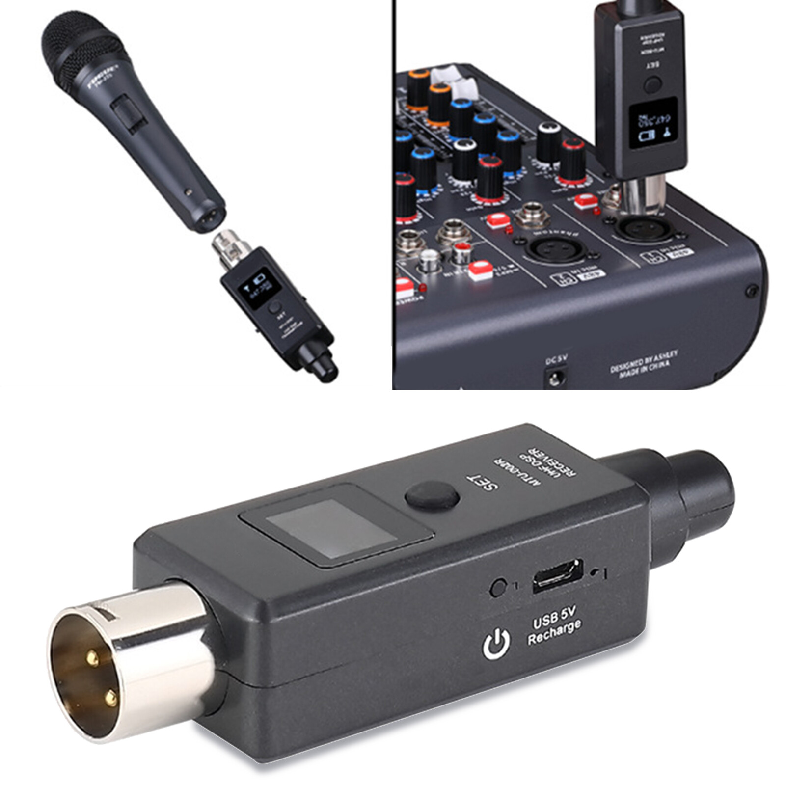 [Còn Hàng] Bộ Chuyển Đổi Micrô Không Dây Bộ Thu Phát Hệ Thống Mic Không Dây U3 Sạc USB Cho Bộ Trộn Âm Thanh