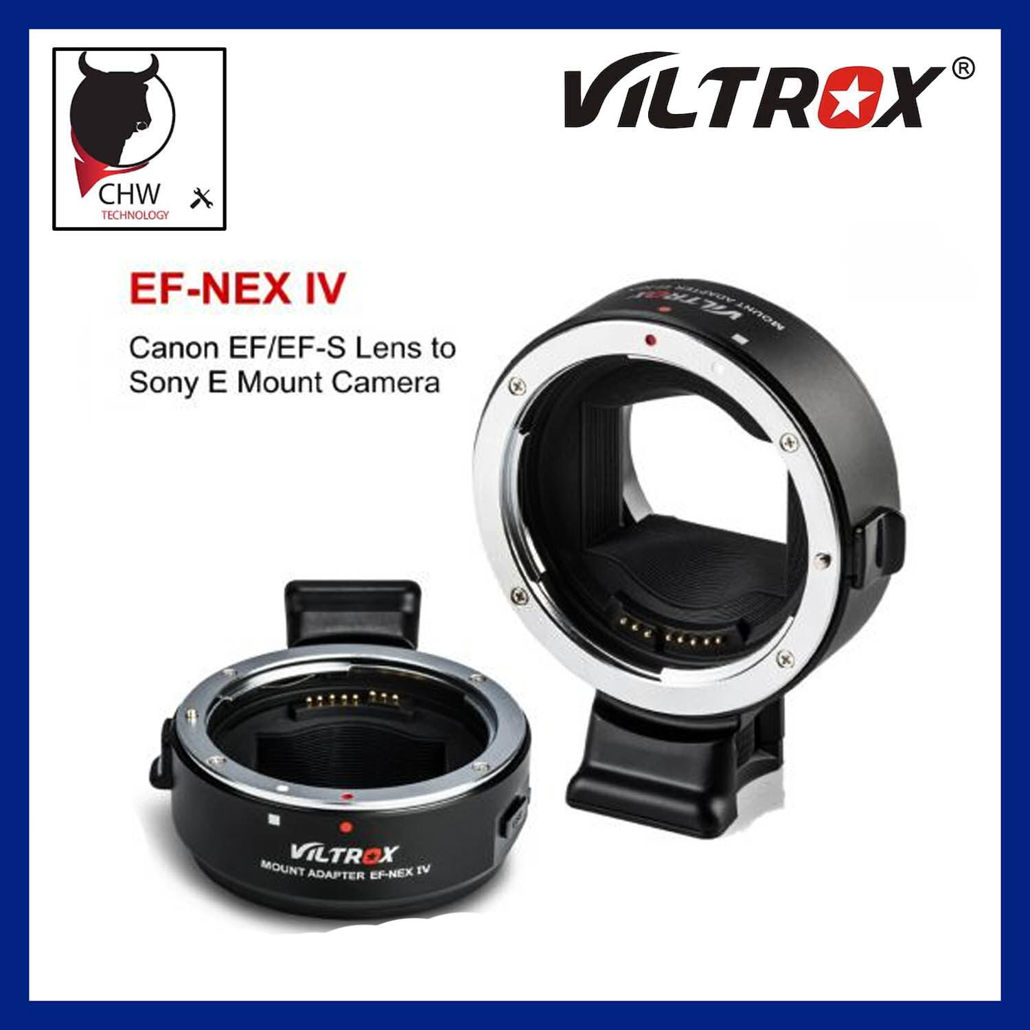 VILTROX ORIGINAL EF - NEX IV LENS MOUNT ADAPTER SONY BODY USE CANON ...