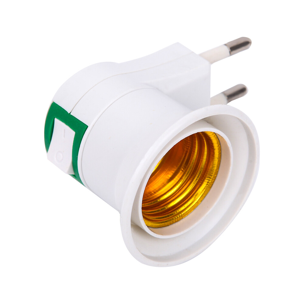 [Timmo House] Đui Đèn LED E27 Màu Trắng Tiện Dụng Với Công Tắc Chuyển Đổi Bộ Chuyển Đổi Bật/Tắt Cho Bóng Đèn