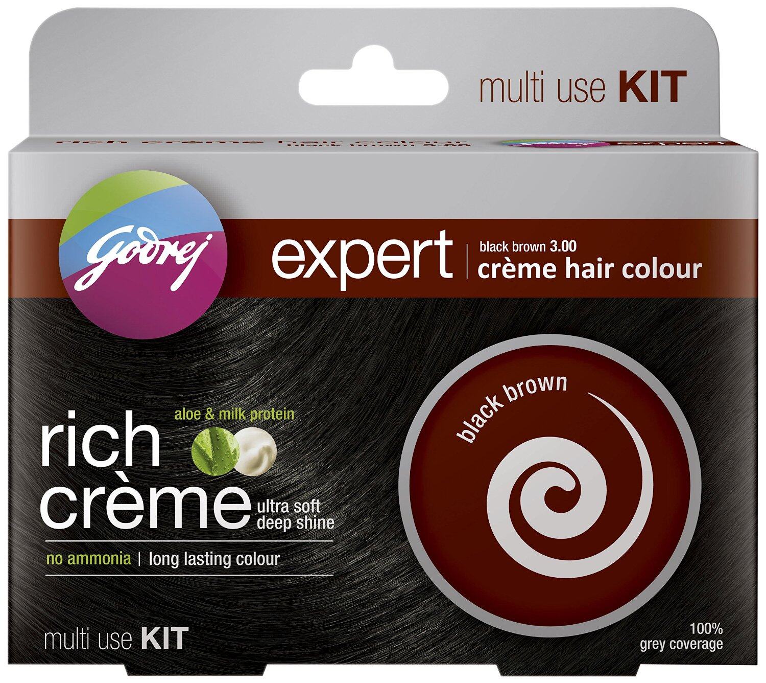 Godrej Expert Creme Hair Colour Black Brown  ( No Ammonia- 1 Packet ) |  Lazada