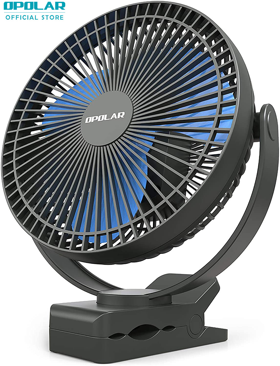 NWT Principal USB Blue Personal Fan With Adjustable Neck OPOLAR