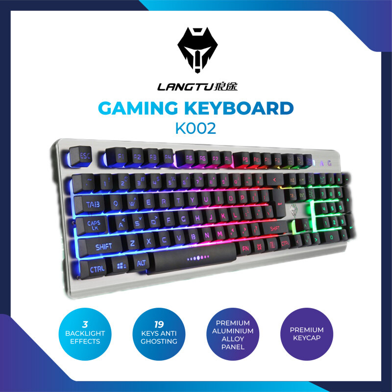 Langtu K002 Gaming Keyboard Backlit 104-Key Wired Game Keyboard Malaysia
