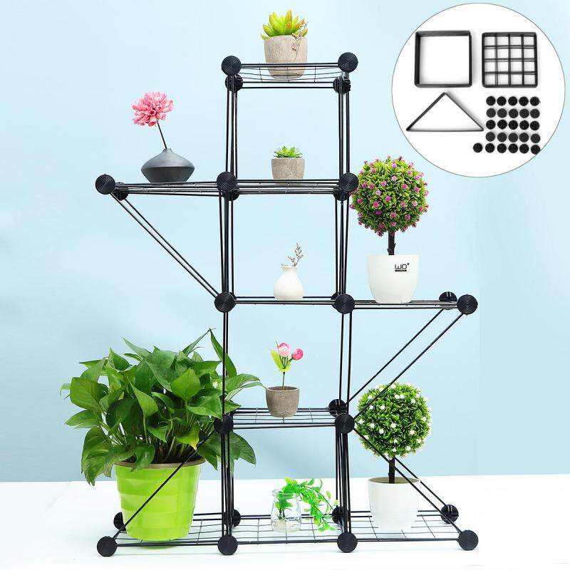 Plant Rack Flower Pots Iron Stand Garden Display Shelf Outdoor Indoor Decor