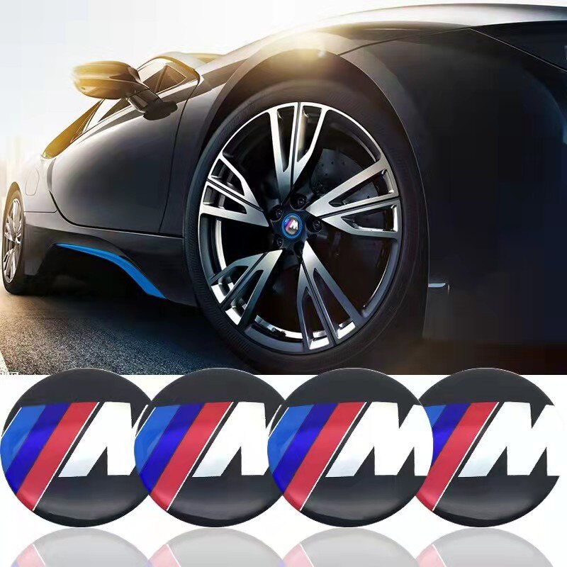 4pcs 56mm car wheel hub center caps cover emblem wheel decal sticker for bmw x1 x3 x5 f10 f01 f11 f20 f30 e34 e36 e87 e39 e60 e46 badge