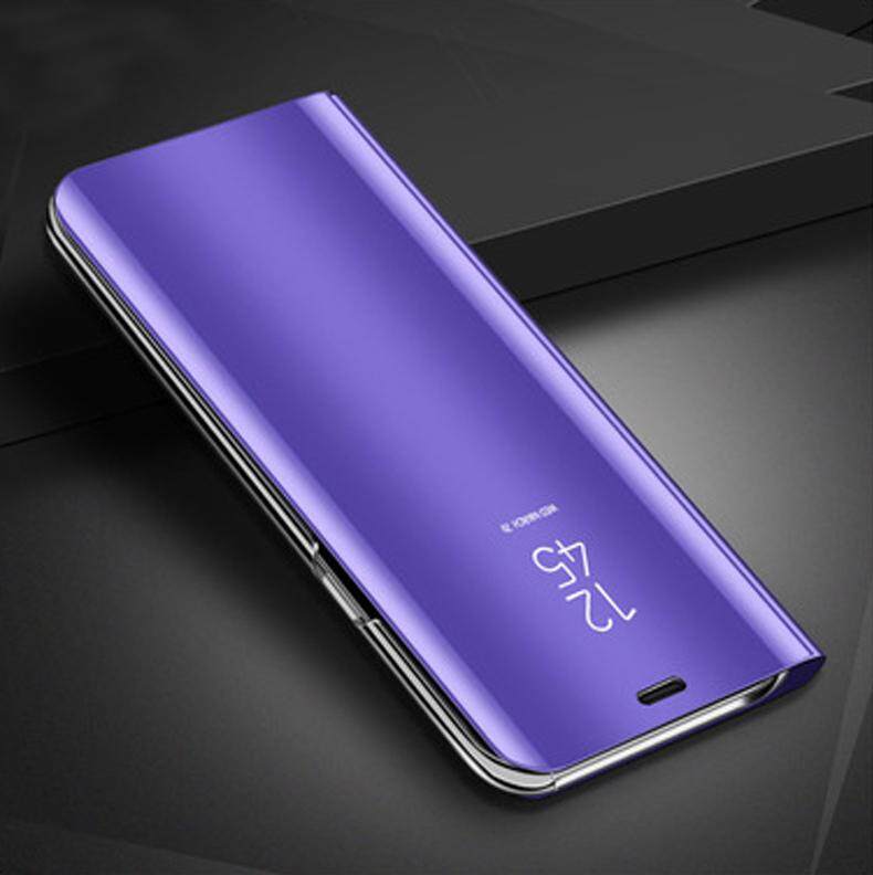 Untuk VIVO Y71 APP Smart Mewah Plating Cermin Pandangan Jelas Transparan Flip Perlindungan Menyeluruh Telepon Kulit PU Case