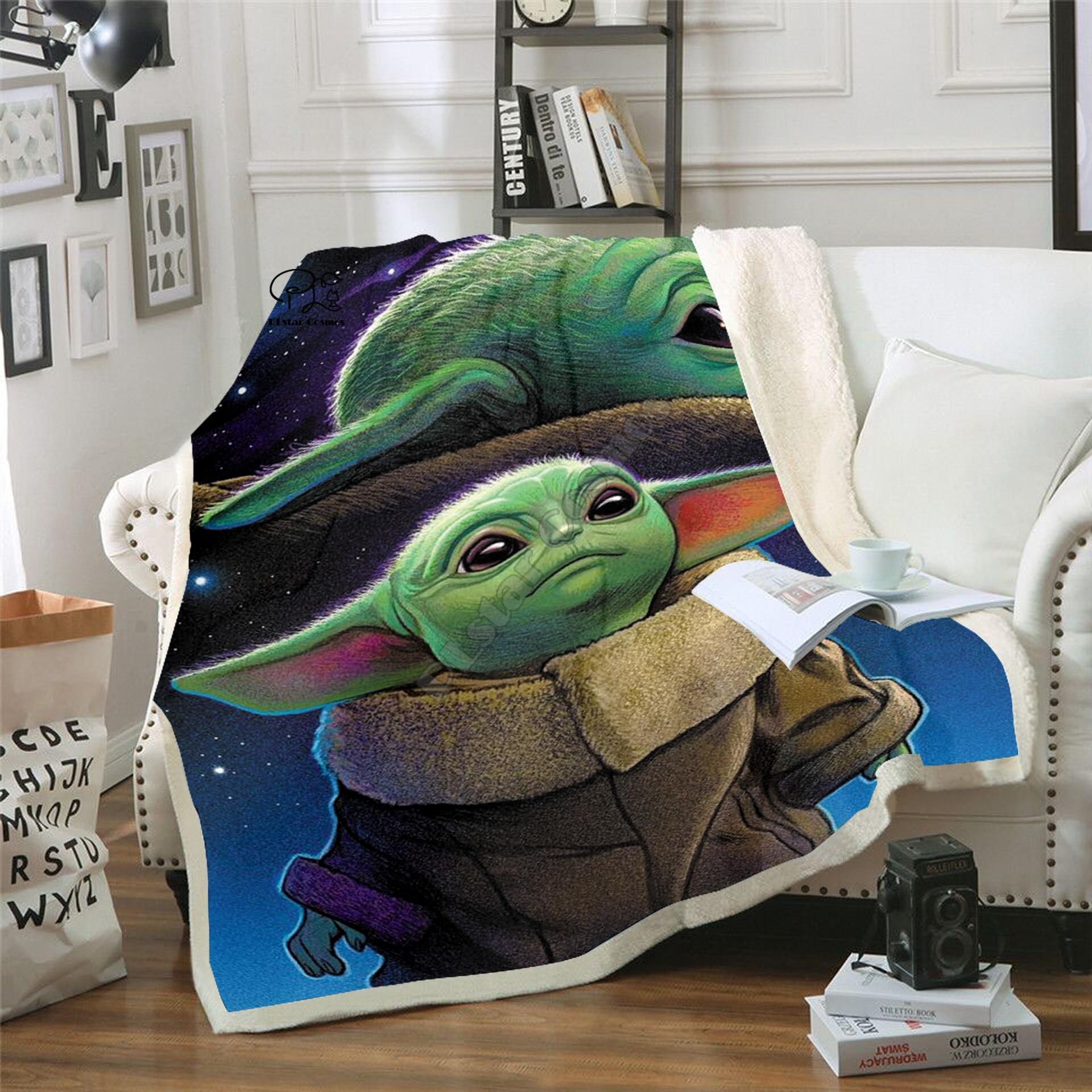 baby yoda fleece blanket