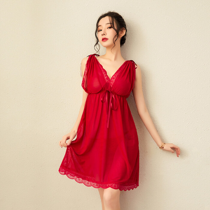 FTH Trang Phục Gia Đình Bán Chạy 2022, Đồ Ngủ Nightdress Đầm Ngủ Nữ Có Dây Đeo Gợi Cảm Ren Lưới Mới Mùa Hè Mỏng Trong Suốt Cho Nữ 1211