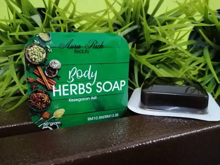 aura rich body herbs soap