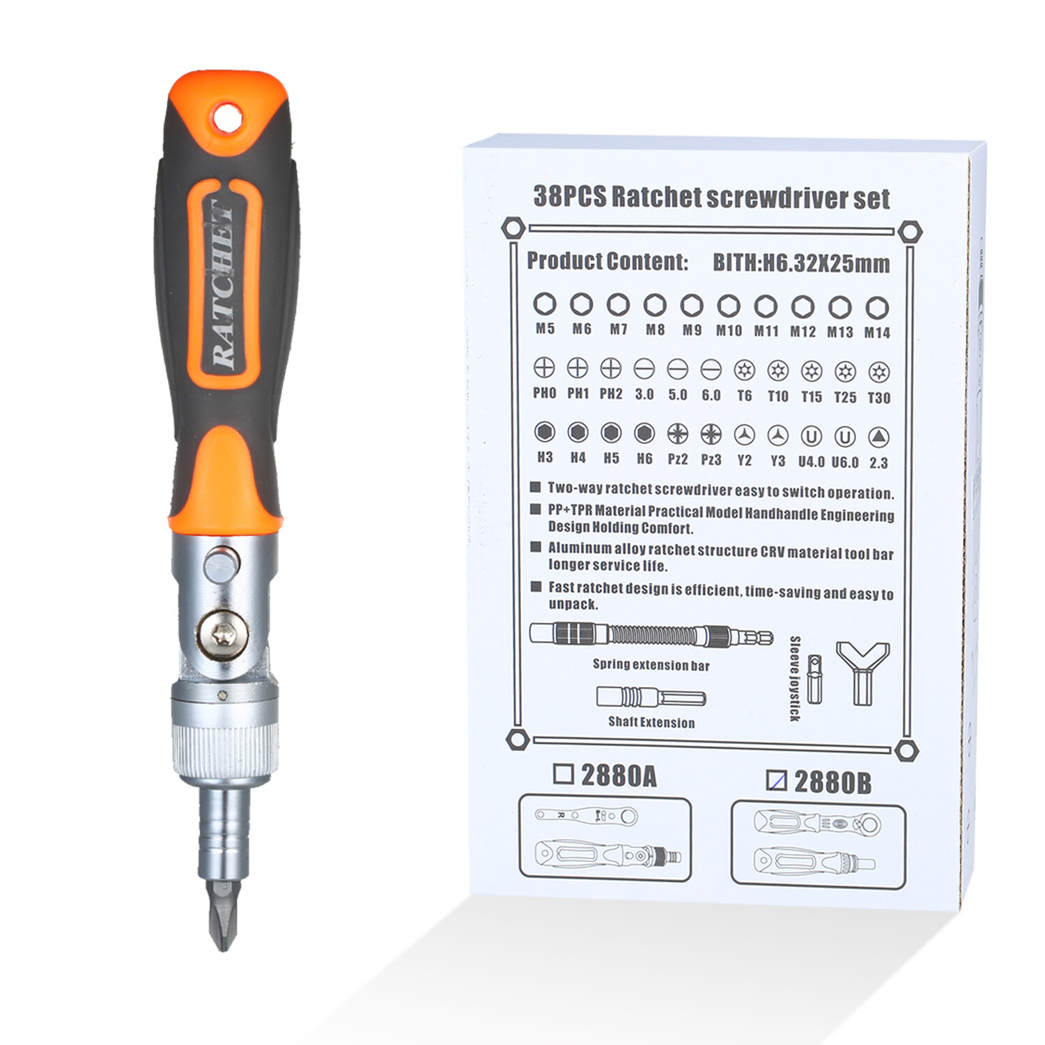 38pcs Precision Ratchet Screwdriver Bit Set M-agnetic Screwdrivers Kit Electronics Repair Tool Kit with Flexible Shaft Extension Rod for Phone Laptop Watch and Other Electronic Devices