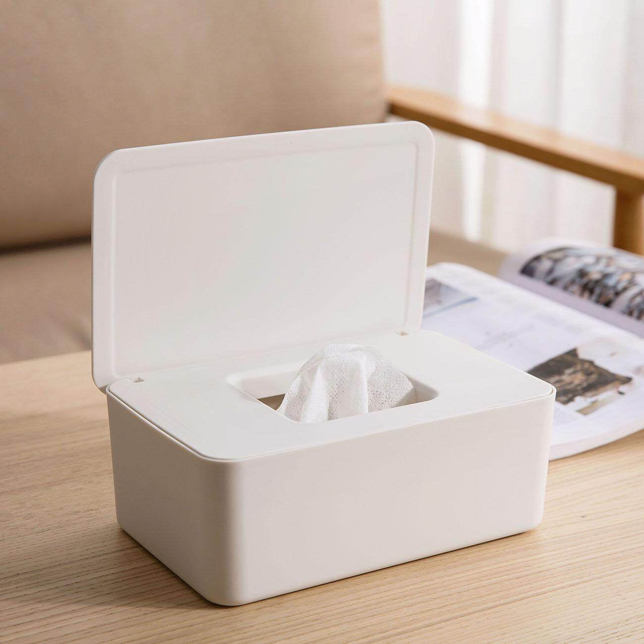 Homenhome Wet Tissue Box Desktop Sealed Wipes Storage Box
