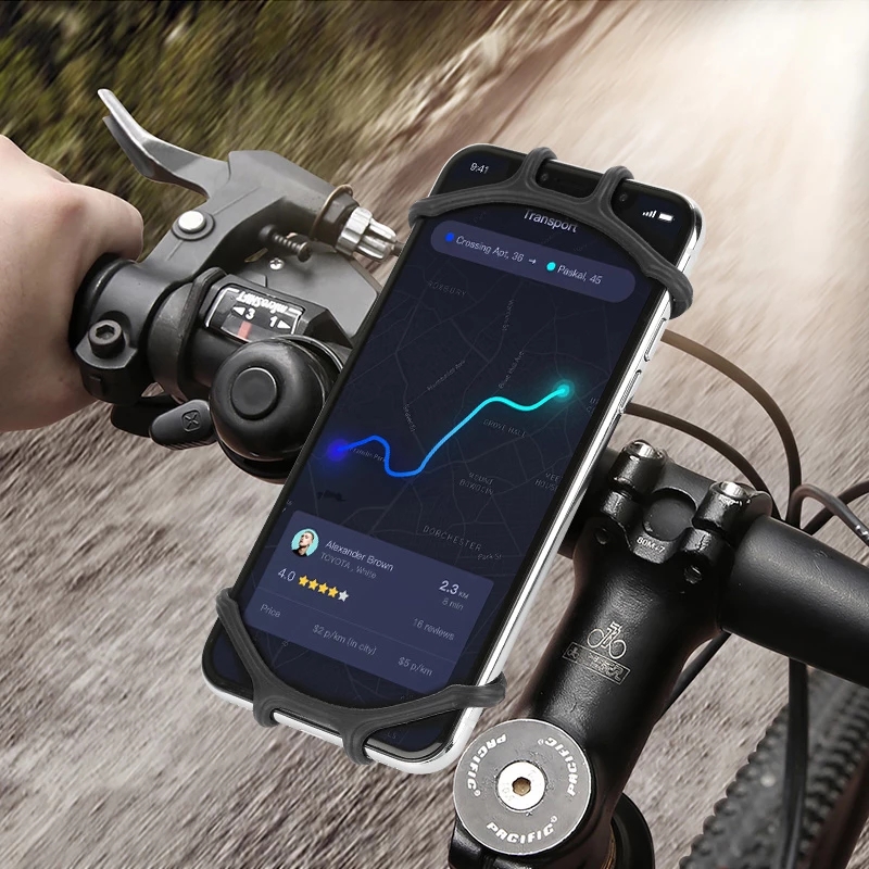 Universal Silicone Bicycle Mobile Phone Handlebar Stand Mount Holder