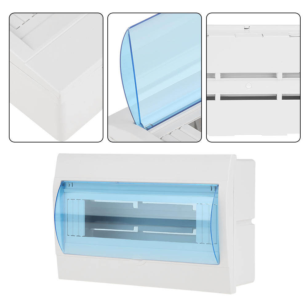 1pc Plastic Distribution Protection Box For 9-12 Ways Circuit Circuit Breaker Distribution Box Breaker Indoor On The Wall
