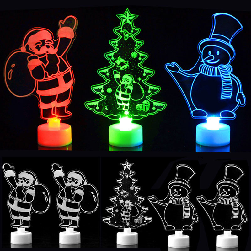 【Lightingeverthing】Christmas Đèn Ngủ LED Người Tuyết Ông Già Noel Giáng Sinh Trang Trí Cây Giáng Sinh Trang Trí, Để Trang Trí Nhà Navidad Đồ Trang Trí Giáng Sinh Năm Mới
