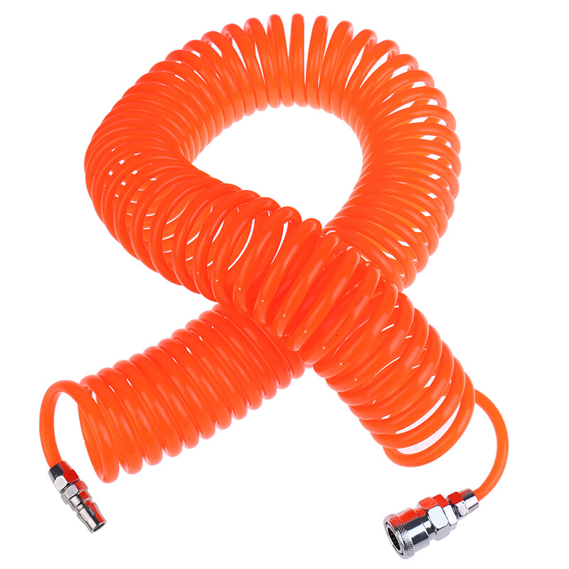 WED675 15m Polyurethane PU Air Compressor Hose Tube Pneumatic Hose Spring Air Pipe Tool