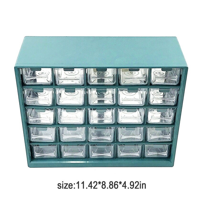 25 Compartment Drawer Parts Box Wall-Mounted Parts Sorting Component Box Drawer Type Warehouse Compartment Storage Rack