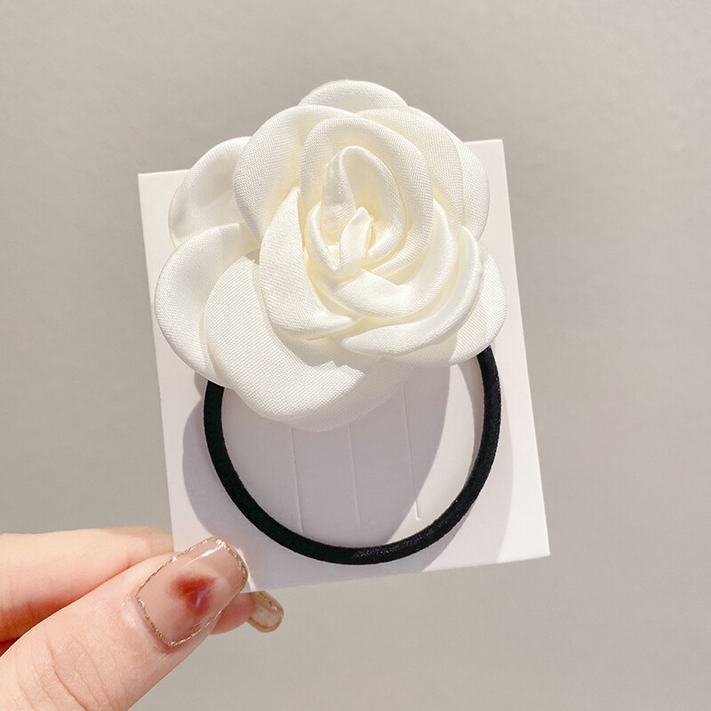 6cm Camellia Shape Hair Clip Korean Sweet Beauty Hair Rope