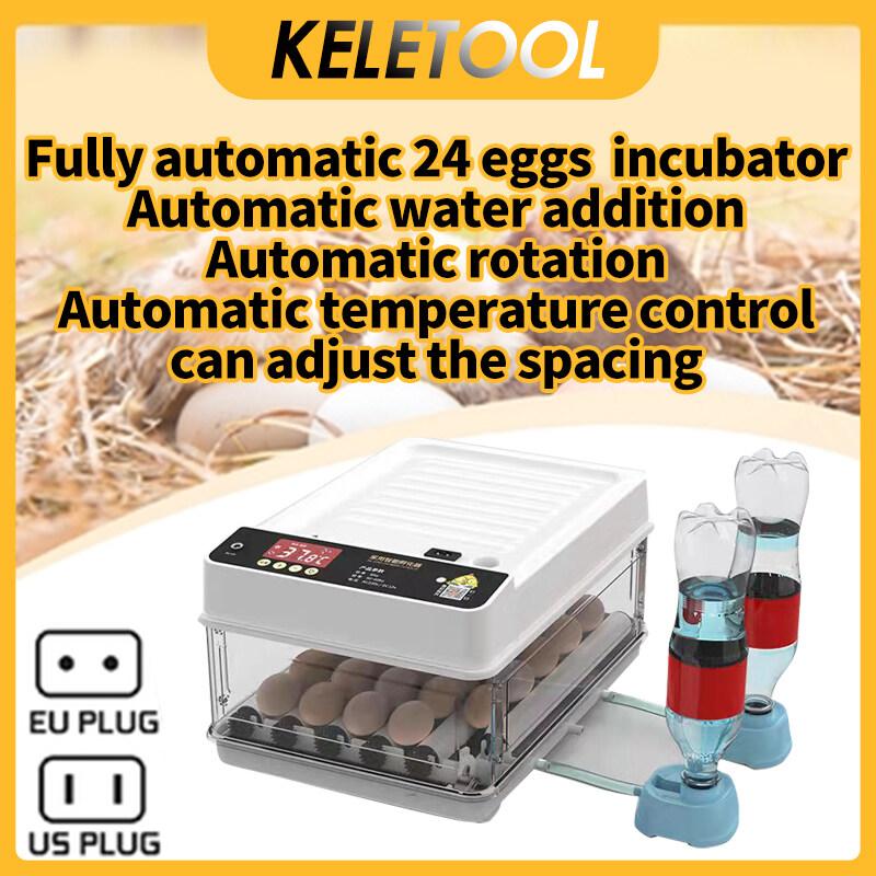 24 Digital Egg Incubator Poultry Hatcher Machine Egg Turner LCD Display