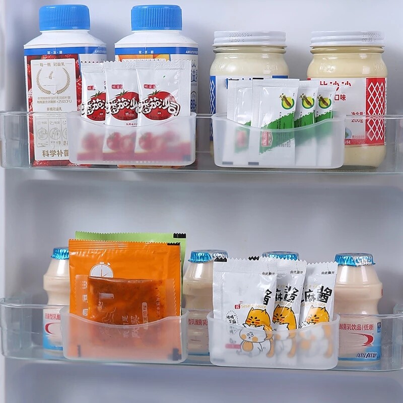 2 Hộp Sắp Xếp Nhà Bếp Hộp Đựng Đồ Tủ Lạnh Có Thể Điều Chỉnh Hộp Đựng Kệ Tủ Lạnh
