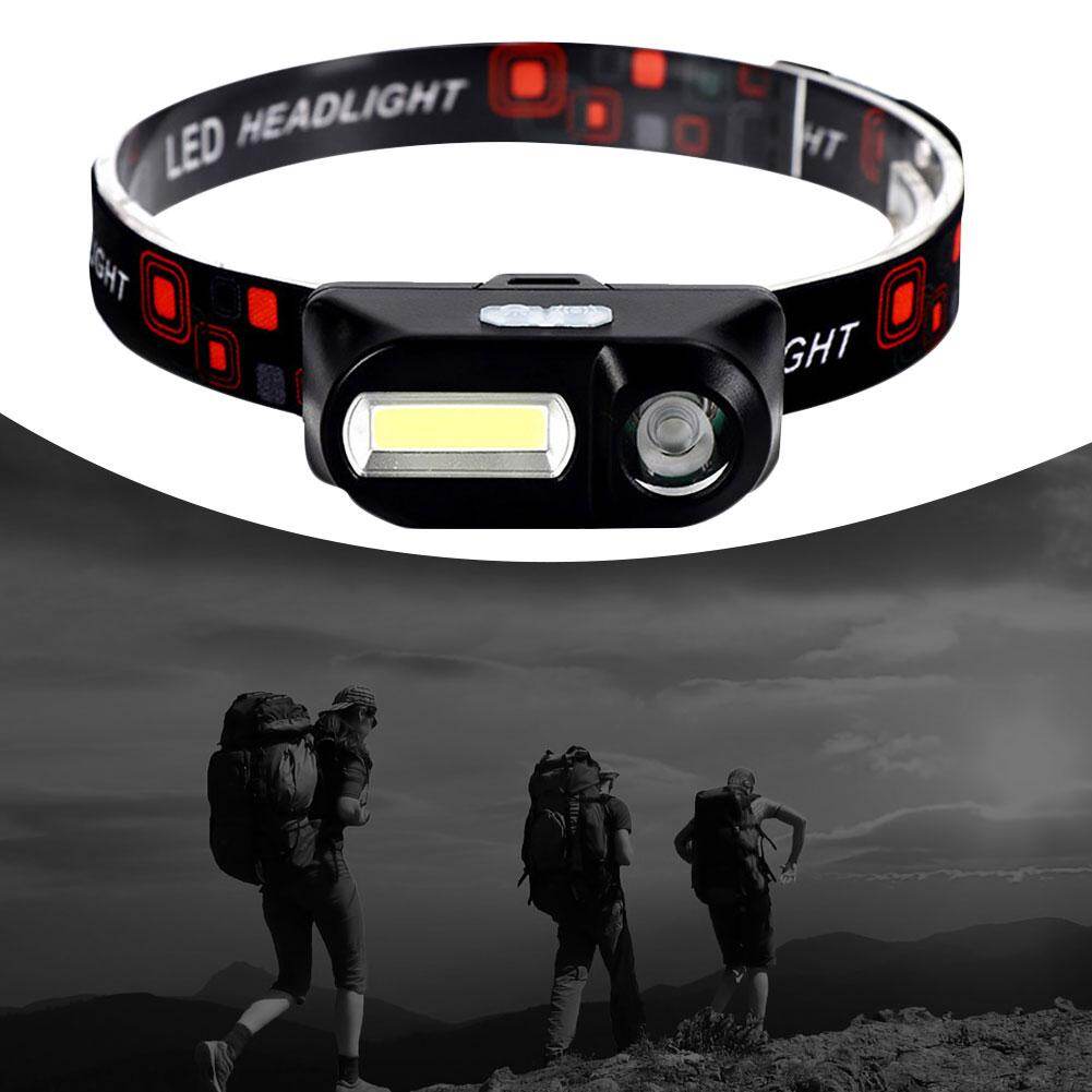 Honrane USB Charging Outdoor Night Fishing Camping Waterproof COB LED Headlight Lamp