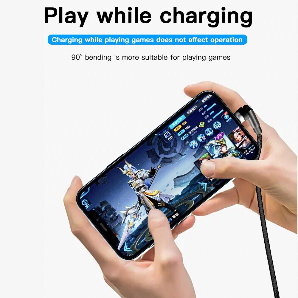 KEYSION Cáp Châm Xoay 540 Cáp Micro USB Type C Sạc Nhanh 5A Cho iPhone Xiaomi Dây Dữ Liệu Sạc Điện Thoại Châm