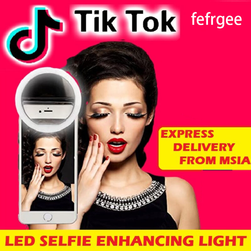 [# Tiktoklight] xtermo สมาร์ทโฟนวงแหวน LED selfie Light เพื่อเพิ่มแสงภาพถ่าย TikTok Tik Tok แนวตั้ง LED กระจกแต่งหน้า