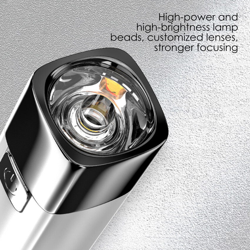 Portable Flashlight With USB Rechargeable Outdoor Small Flashlight