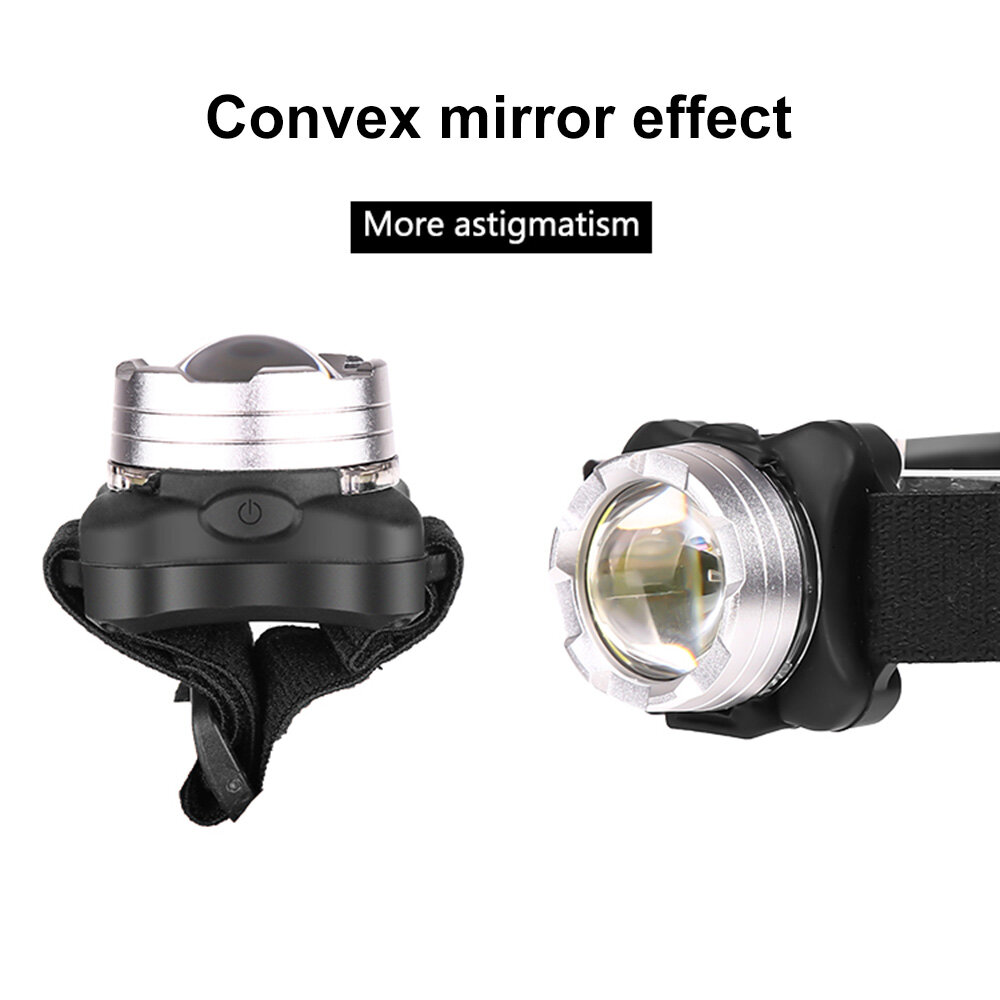 【Hot Sales】VIRWIR LED Small Mini Headlight Red and White Light Work Light 3 Lighting Modes Rechargeable Outdoor Lighting Strong Light Small Headlight 100000LM