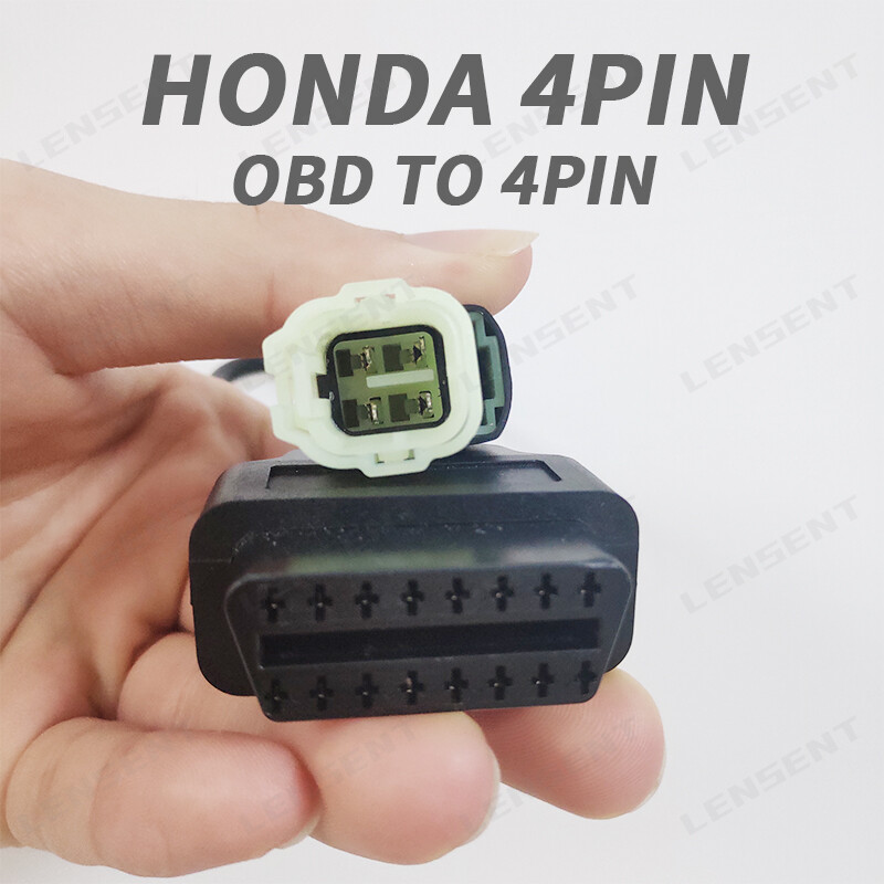 Lensent obd2 elm 327 yamaha honda motorcycle diagnostic motorbike cable cables 3pin 4pin to 16pin v1.5 obd2 adapter obd connector obdii