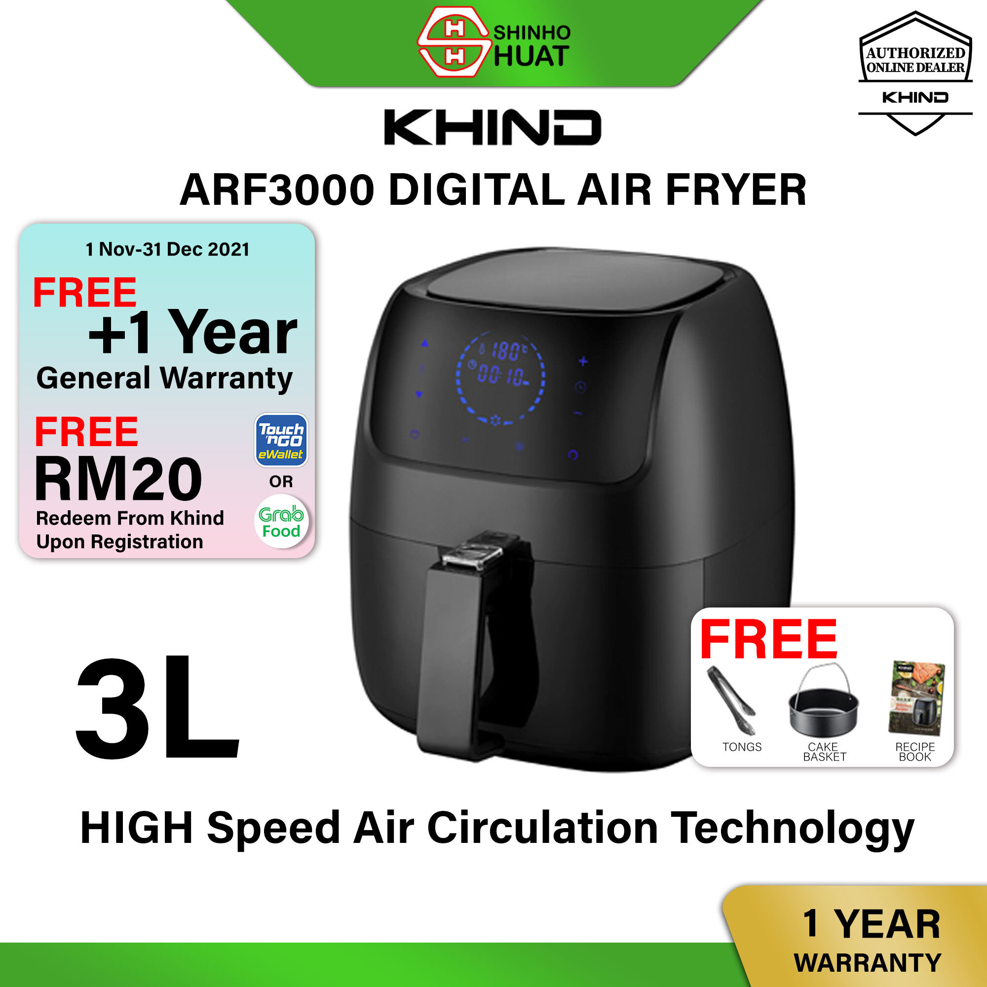 Khind Air Fryer Arf3000 Digital Airfryer Ayam Goreng Nuggets And Alot More All Can Lazada