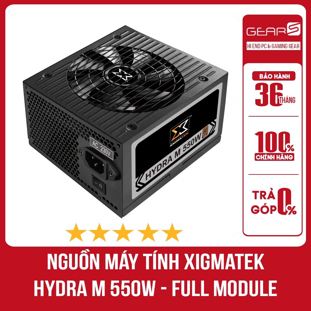 NGUỒN MÁY TÍNH XIGMATEK HYDRA M 550 (EN44207) - 80PLUS BRONZE, FULL MODULE