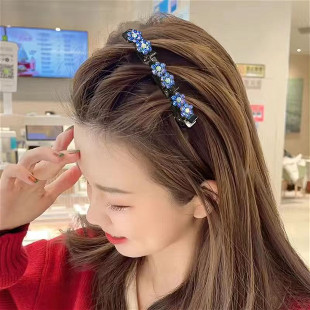 Styling Tools Double Bangs Women Fashion Sparkling Braided Stone