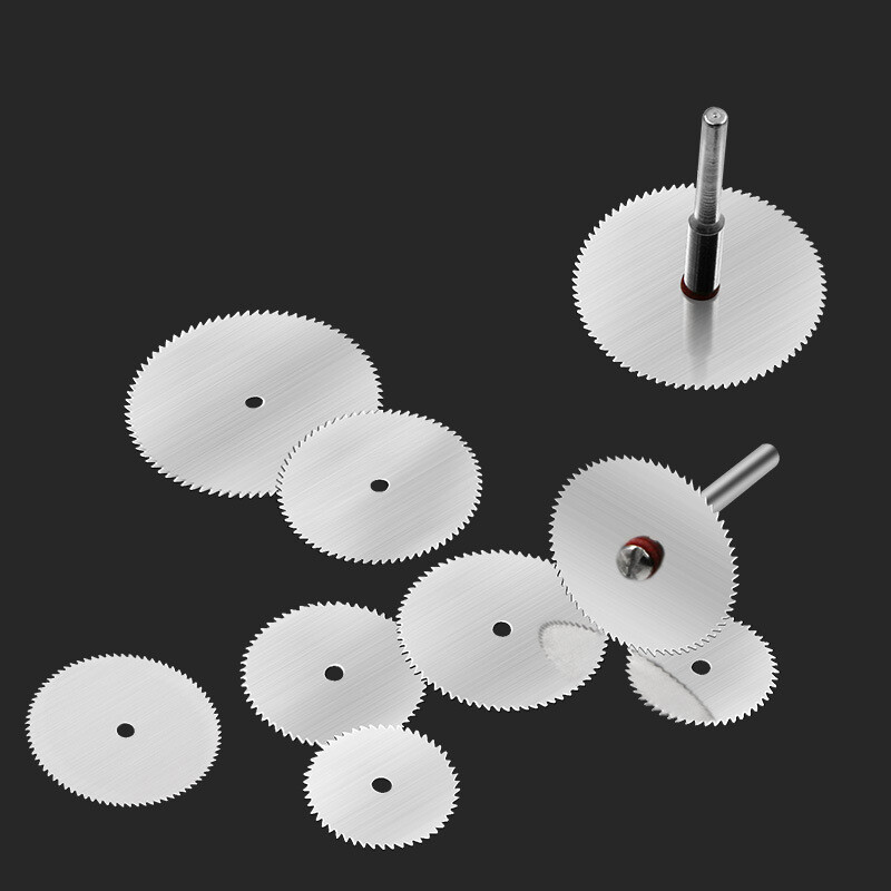 [Heartsbat] 11PCS Kit Mini Circular Saw Blade Electric Grinding Cut Cutoff Mandrel Set
