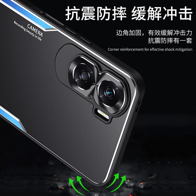 Honor 90 Lite Case For Honor 90 Lite 5G【Matte aluminum alloy+TPU+PC shockproof phone case cover】